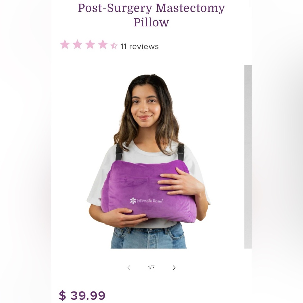 Purple Mastectomy Pillow by